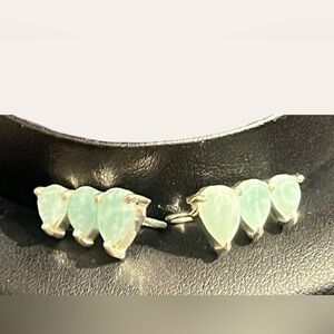 Amazonite Sterling Silver Climber Earrings